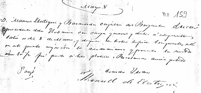 Registro Bergantín Lucas